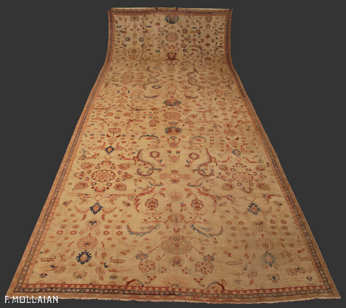 Tapis Persan Antique Mahal Ziegler n°:97068721